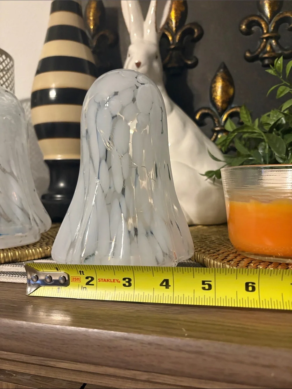 🆕Overjoyed Boutique Blown Glass Light Up Ghosts, Bundle Of 2